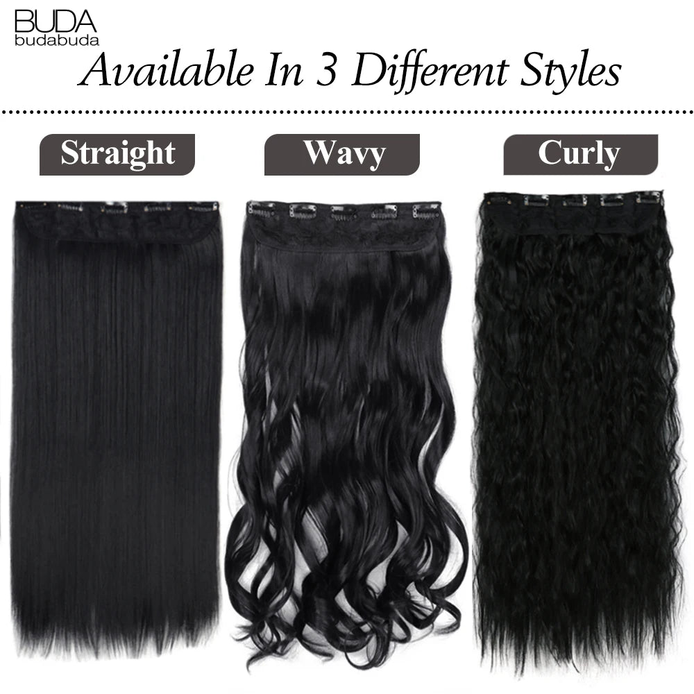 Long Clip In Hair Extensions for Length and Volume 22 Inch
