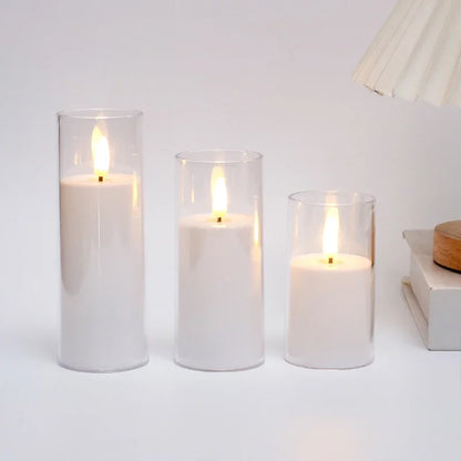 Flameless Candle Set with Remote Timer for Weddings and Parties
