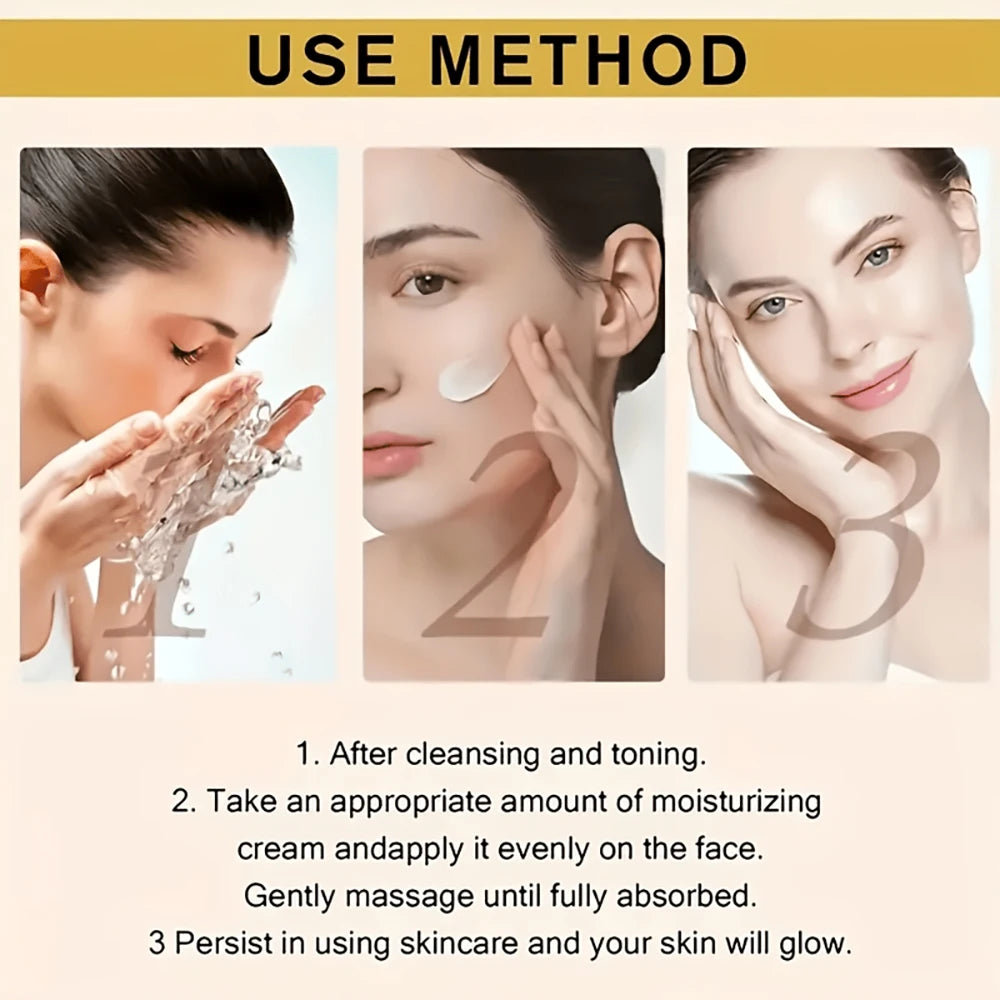 Korean Rice Extract Hydrating Facial Cream For Dry Sensitive Skin With 24 Hour Moisture Brightening