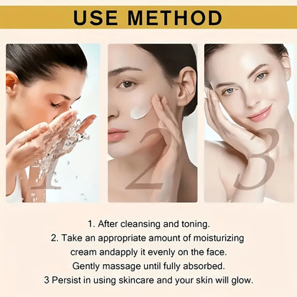 Korean Rice Extract Hydrating Facial Cream For Dry Sensitive Skin With 24 Hour Moisture Brightening