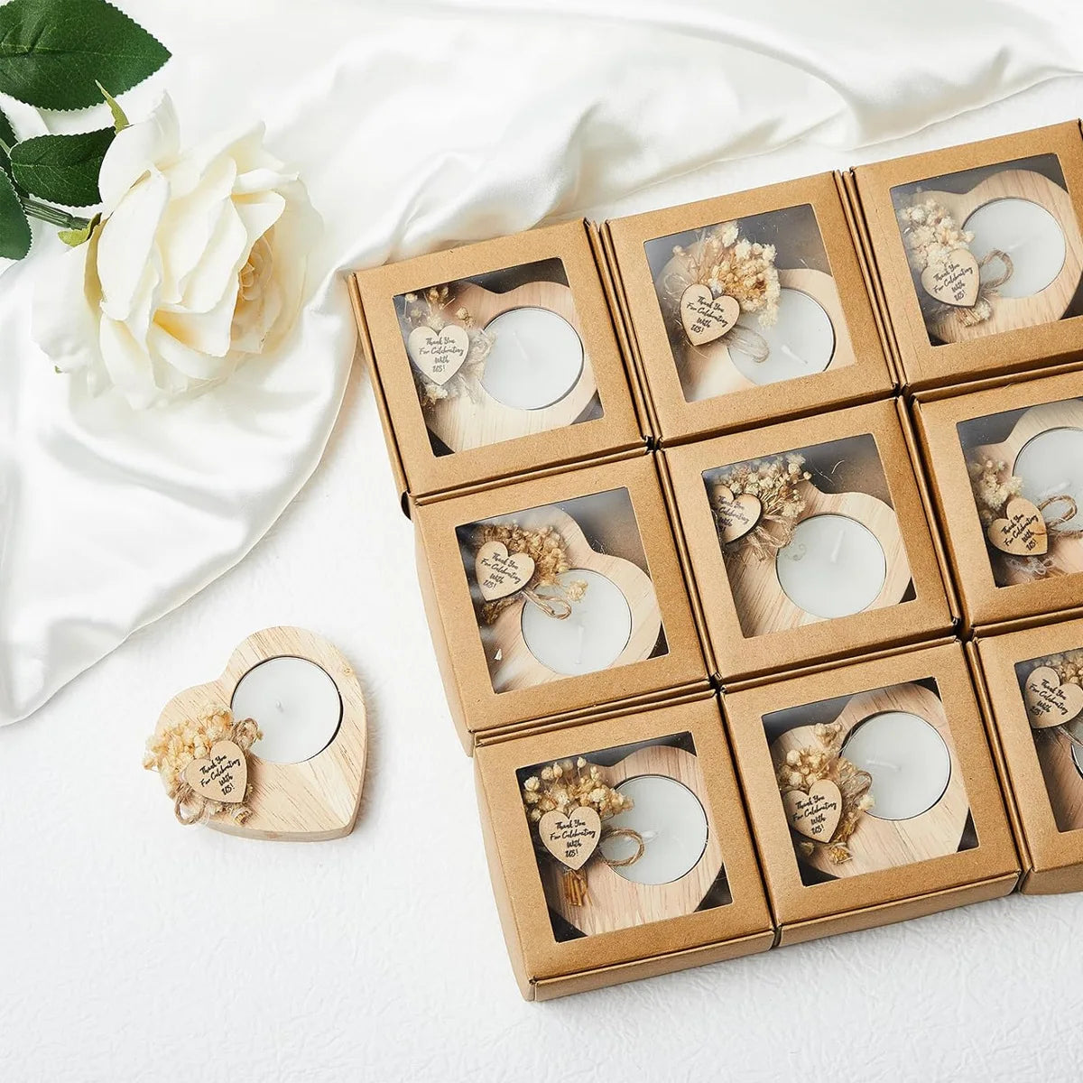 Wood Candle Holder Rustic Tealight Stand For Wedding Centerpieces