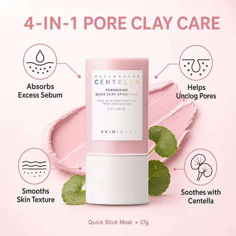Centella clay stick face mask for a pore-focused routine