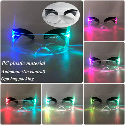 LED festival glasses with crystal bead illumination and PC plastic material
