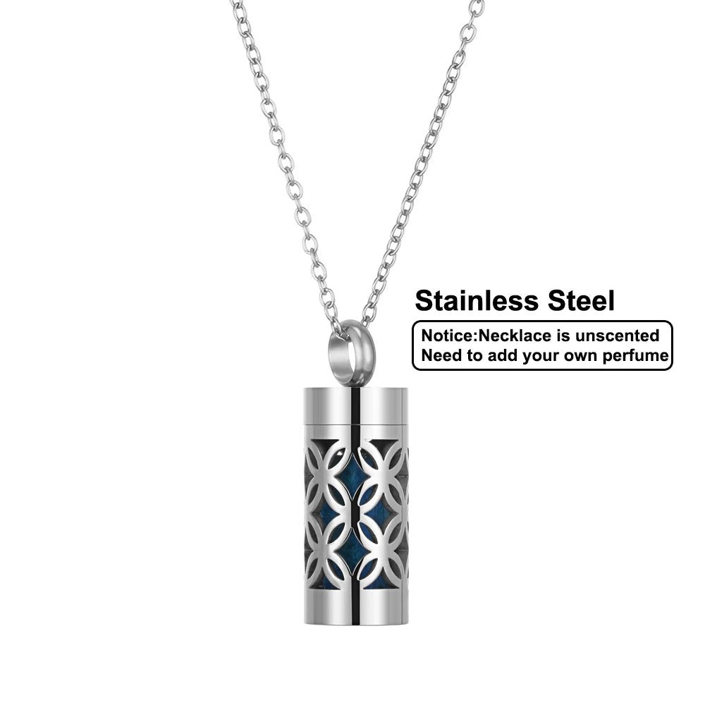 Women’s Stainless Steel Aromatherapy Diffuser Necklace For Essential Oils