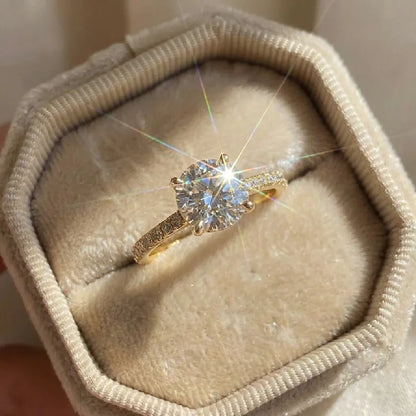 Radiant Ring with Zircon Accent in Sterling Silver for Everyday Wear