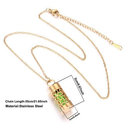 Women’s Stainless Steel Aromatherapy Diffuser Necklace For Essential Oils
