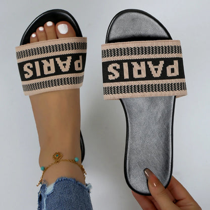 Soft Womens Summer Slippers With Cushioned Insole Flat Heel