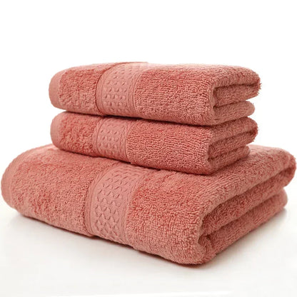 Three-piece towel bath towel 70x140cm square absorbent couple household towel set