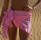 Women's Polyester Wrap Skirt With Tatting Edge Detailing And Tailored Tie Closure