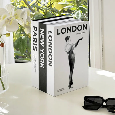 Modern Book Decor Ornaments for Coffee Table in Living Room and Study