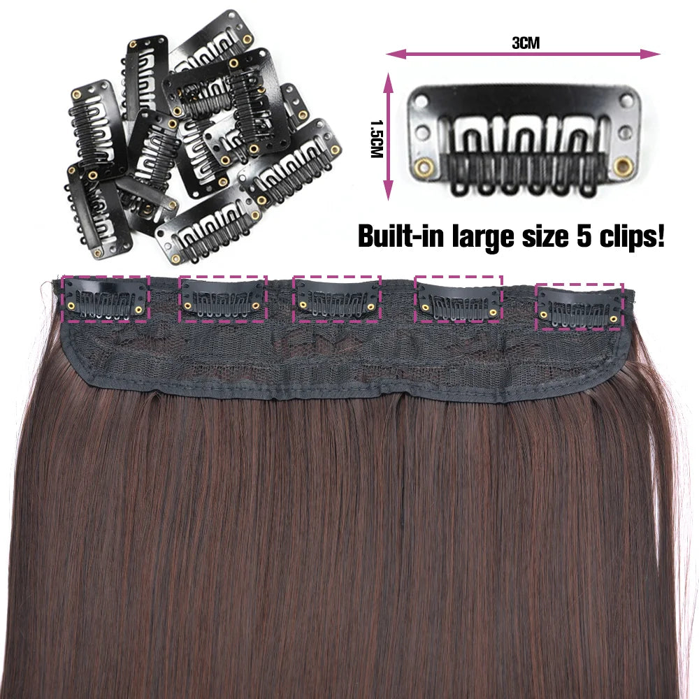 Long Clip In Hair Extensions for Length and Volume 22 Inch