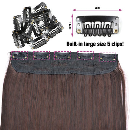 Long Clip In Hair Extensions for Length and Volume 22 Inch