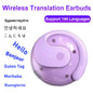 Wireless BT AI Translation Earbuds 99% Accuracy 144 Languages Real-time Language Translation Earphones Smart Voice Translator fo