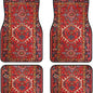 4Pcs Bohemian Car Floor Mats Rubber Back Heavy Duty Persian Carpet Car Decoration Dirty Resistant Car Floor Protector Rugs
