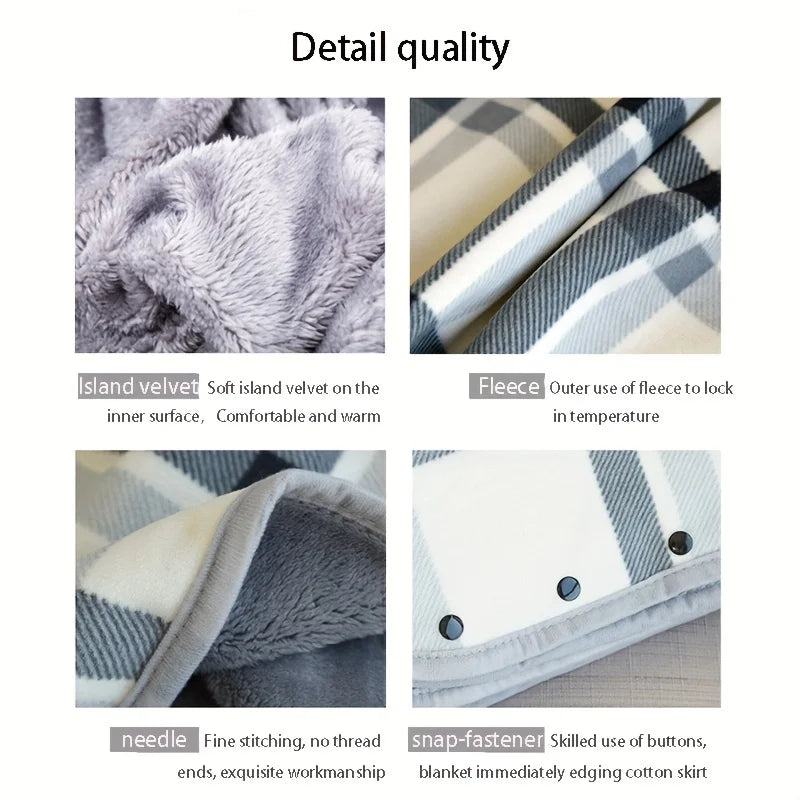 Soft Wearable Blanket Shawl for Office and Home Use Breathable Warmth