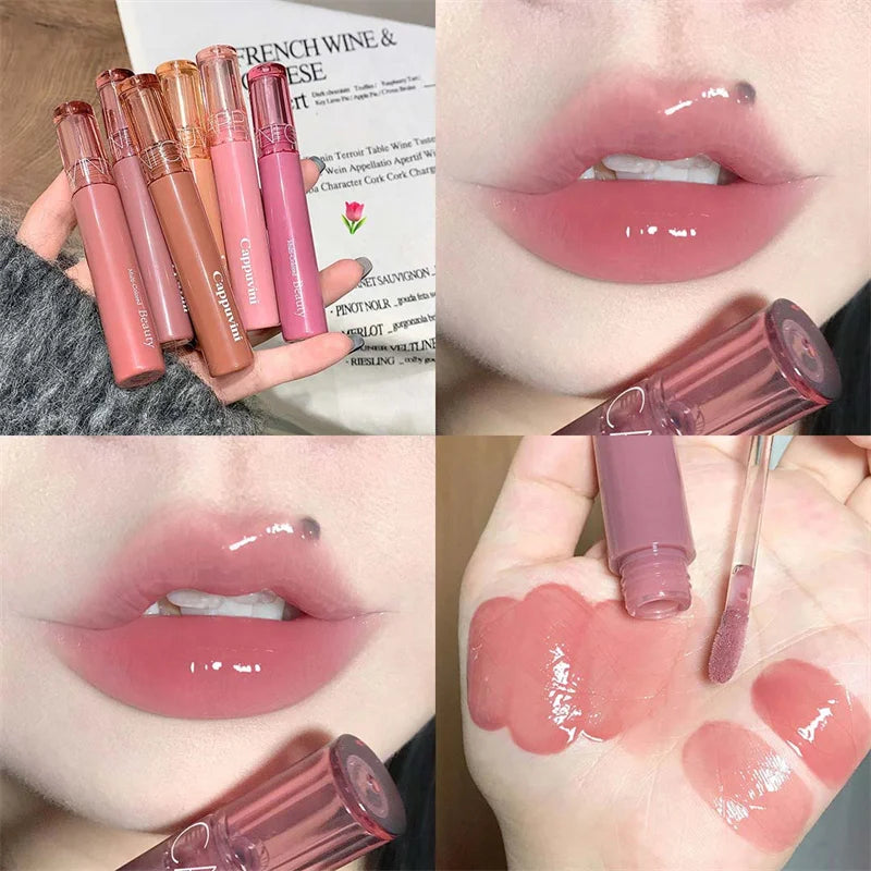 Hydrating Lip Gloss with Glassy Shine for Everyday Wear Rich Color
