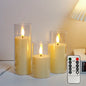 Flameless Candle Set with Remote Timer for Weddings and Parties