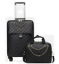 20"24"28" INCH Women Leather Trolley Rolling Luggage Check In Cabin Spinner Suitcase On Wheels