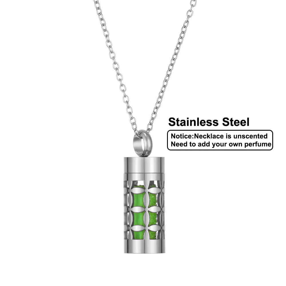 Women’s Stainless Steel Aromatherapy Diffuser Necklace For Essential Oils