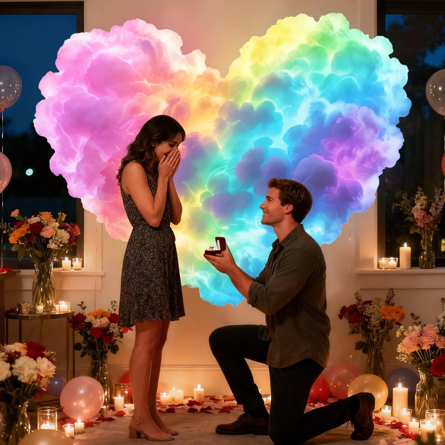 Acrylic Cloud Ceiling Lamp with 3D LED Ambient Light for Bedroom Decor