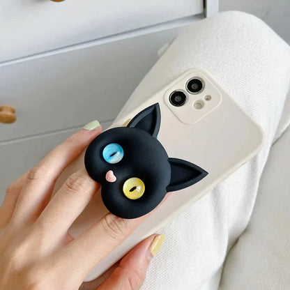 Universal Cartoon Cat Phone Stand Foldable Plastic Support