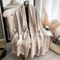 Sun-Protective Hijab Scarf with Golden Thread Accents for Styling
