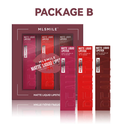 3 PCS Matte Ink Liquid Lipstick Long Lasting Velvet Nude Lip Gloss Non-stick Cup Waterproof Lips Tint Waterproof Make Up