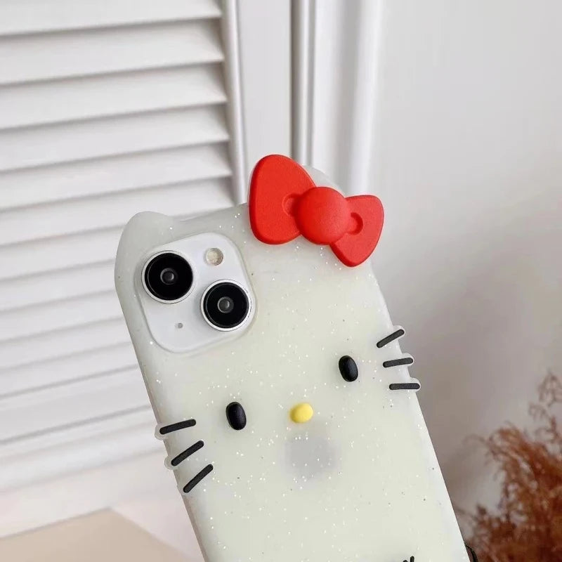 Playful Phone Case with Cat Silhouette Design and Soft Grip