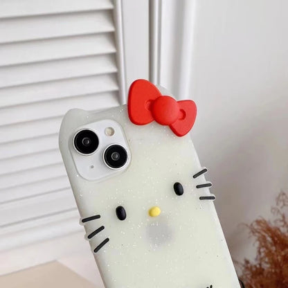 Playful Phone Case with Cat Silhouette Design and Soft Grip