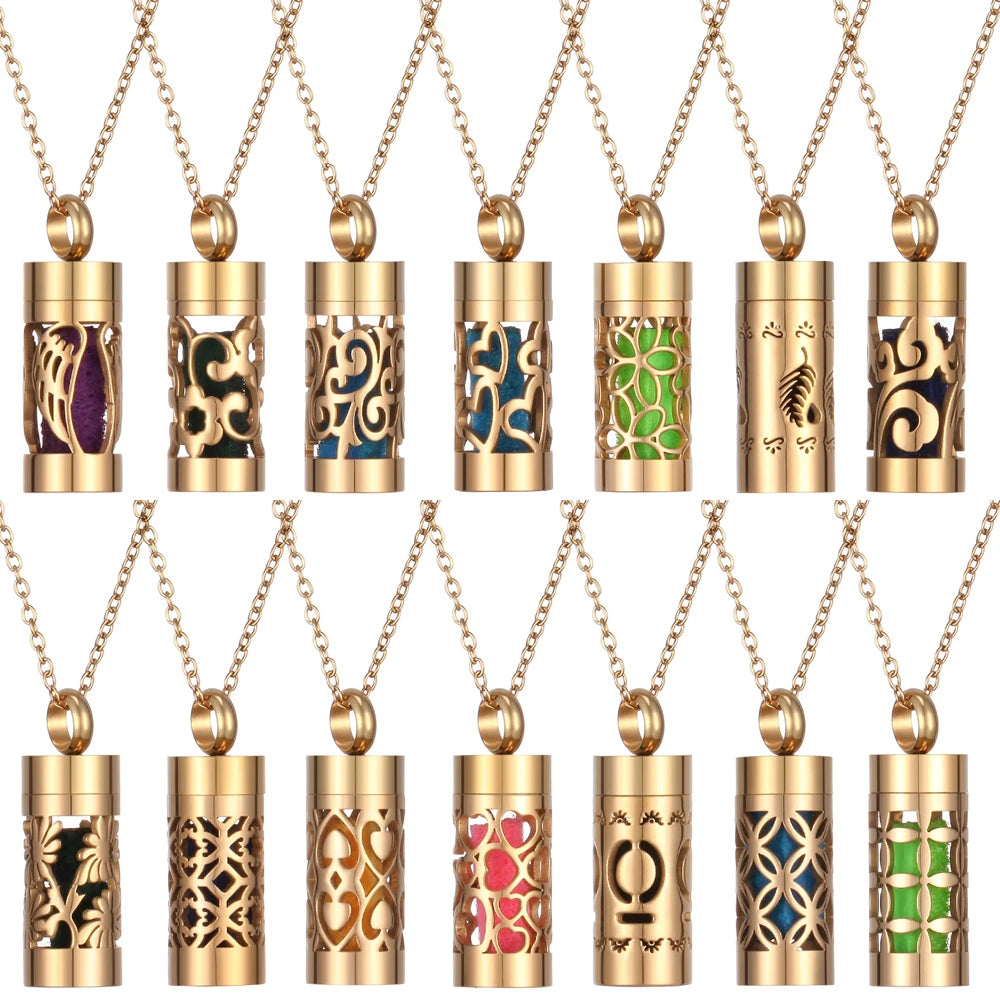 Women’s Stainless Steel Aromatherapy Diffuser Necklace For Essential Oils