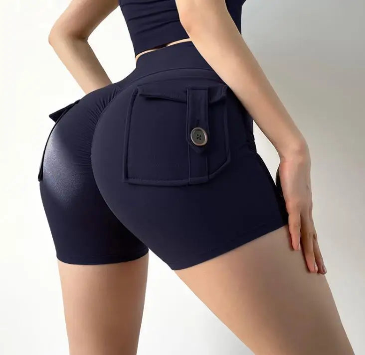 Sexy Yoga Shorts for Women, High Waisted Sports Pants, Fitness Shorts