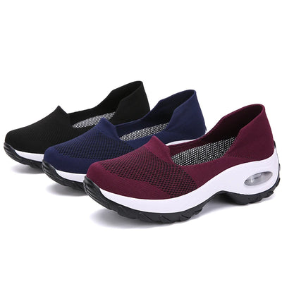 Shoes for Women Casual  2025 Anti Slip Outdoor Thick Sole Sloping Heel Breathable Casual Comfortable Sports Shoes Walking Shoes