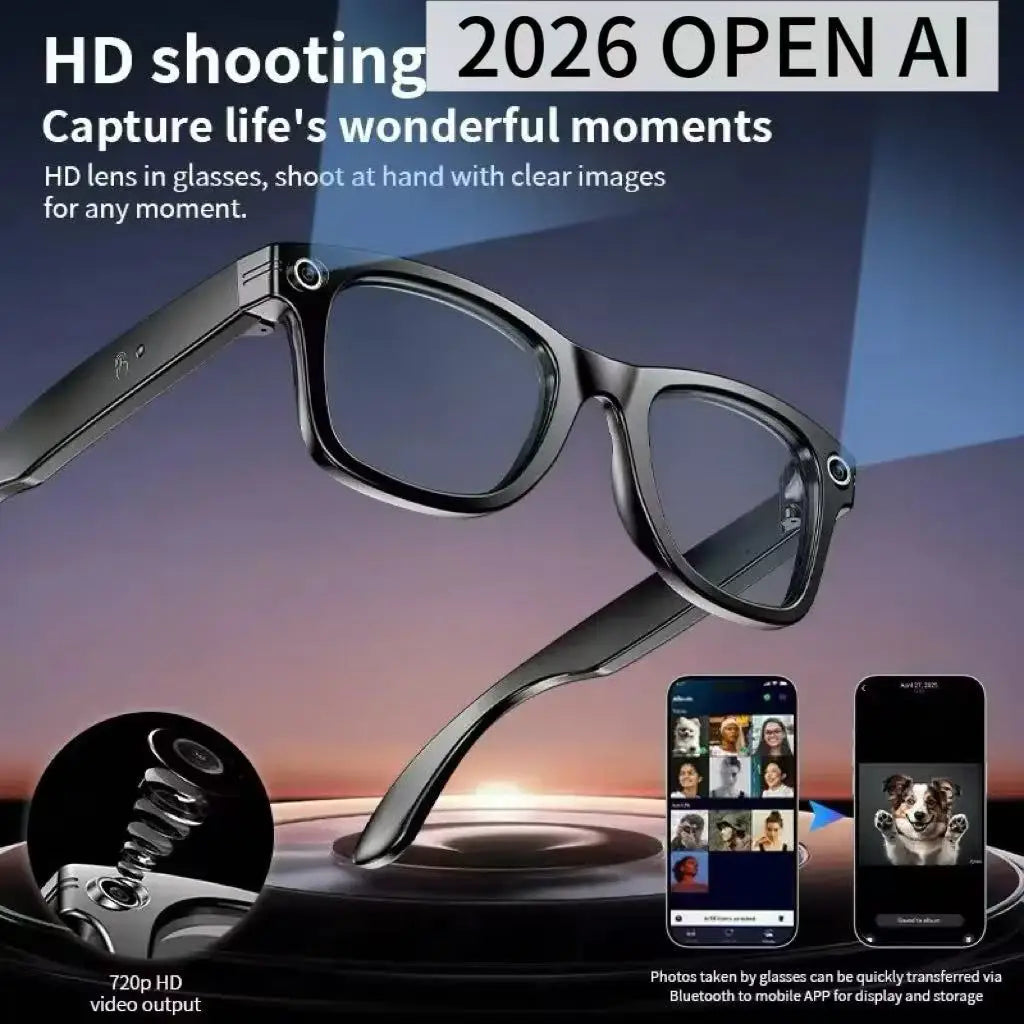 Titanium Frame AI Smart Glasses With 13MP Camera And Real Translation