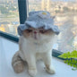 Soft Hat Hand-Crocheted with Elastic Fit for Cats Photo Prop