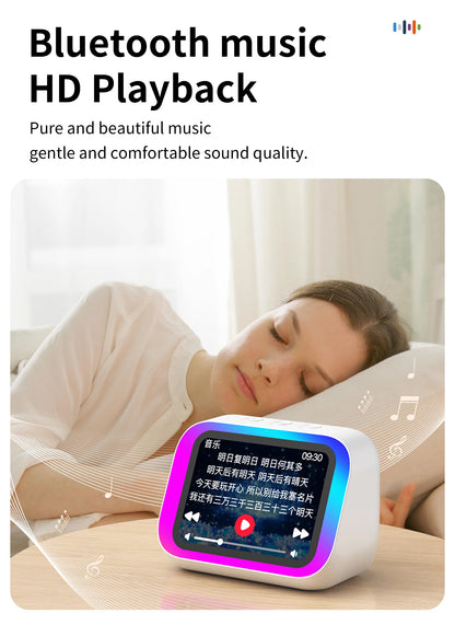 AI Smart Bluetooth 5.4 Touchscreen Speaker & Voice Assistant – Digital Album Alarm & HD Audio