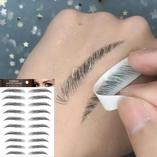 Women’s 6D Eyebrow Tattoos Stickers Waterproof Long Lasting Hair Like Brows