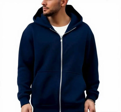 Street Style Backpack Hoodies Men Loose Zip Hooded Sweatshirt Attached Bags and Pockets Y2K Style Integrated School Bag Hoodie