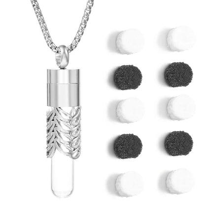 Women’s Diffuser Necklace Stainless Steel Bottle Oil Storage