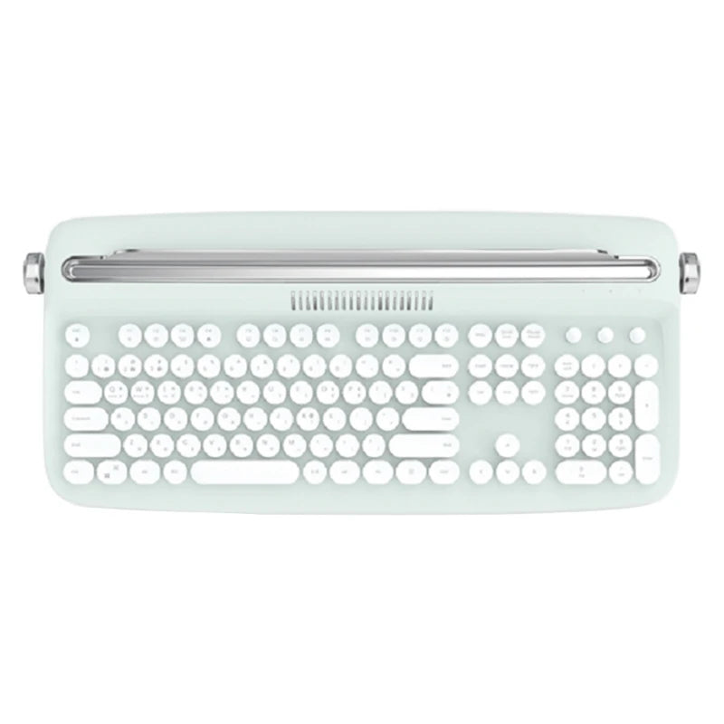 Retro Wireless Bluetooth Typewriter Keyboard 108 Keys Abs Office