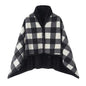 Thick Plaid Blanket Warm Winter Wearable Blanket Adults Office Travel Soft Fleece Throw Blankets With Button Home Shawl