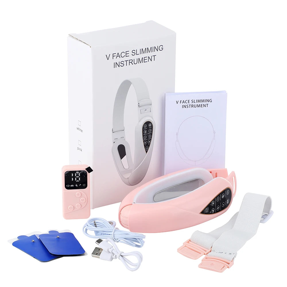 LED Red Light Face Lifting Device with V-Shape Lift Remote Control