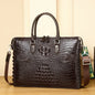 2025 New alligator Laptop Bags Cow Genuine Leather Men's Briefcase Luxury Brand Male Handbags Men Messenger 14 Inch Computer Bag