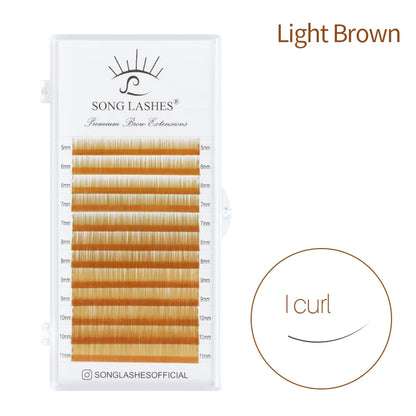 Brow Lashes I Eyebrow Extensions 12 Lines Per Piece Material Various Colors Soft and Resemble to Human Hairs