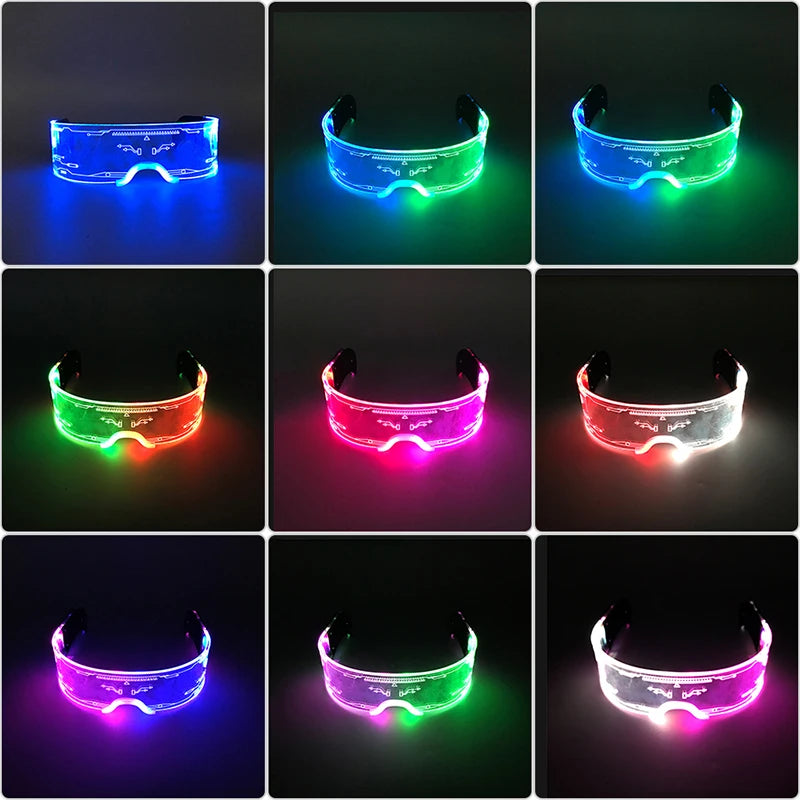 Gifts and novelty LED festival glasses with crystal bead illumination