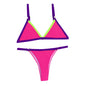 Women's Padded Bikini Top with Low-Rise Bottom and Ring Detail