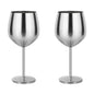 500ml Stainless Steel Wine Glass Goblet Sets Durable Metal Cup for Red Wine Champagne Bar Party Kitchen Goblets Drinking Utensils