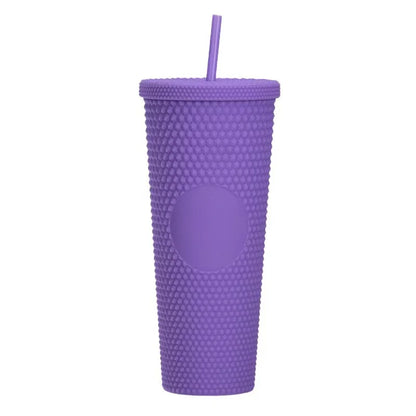 2026 Luxury Diamond Cold Cup Tumbler with Straw | Double Wall Iced Coffee Cup | Starbucks-Style Reusable Cup