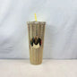 2026 Luxury Diamond Cold Cup Tumbler with Straw | Double Wall Iced Coffee Cup | Starbucks-Style Reusable Cup