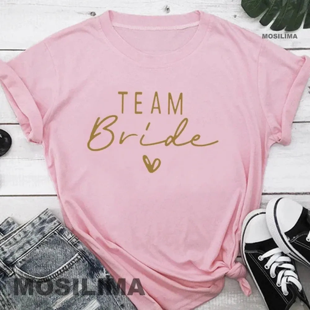 Women’s Luxe Team Bride Shirts - Bachelorette Party Bridesmaids Wedding Female Tops