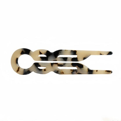 Hairpin U-shape hair pin for secure updos with geometric hollow cutouts